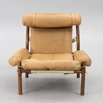 Arne Norell, Armchair with an ottoman, 'Inka', Norell Möbel AB, 1970s.