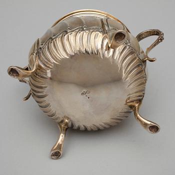 SERVIS, 3 delar silver, Nyrokoko, Frankrike 18/1900-tal. Tot vikt ca 790 gram.