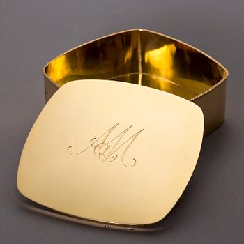 ASK med LOCK, 18K guld, S.A. Gillgren GAB, Stockholm 1965  vikt ca 220 g.