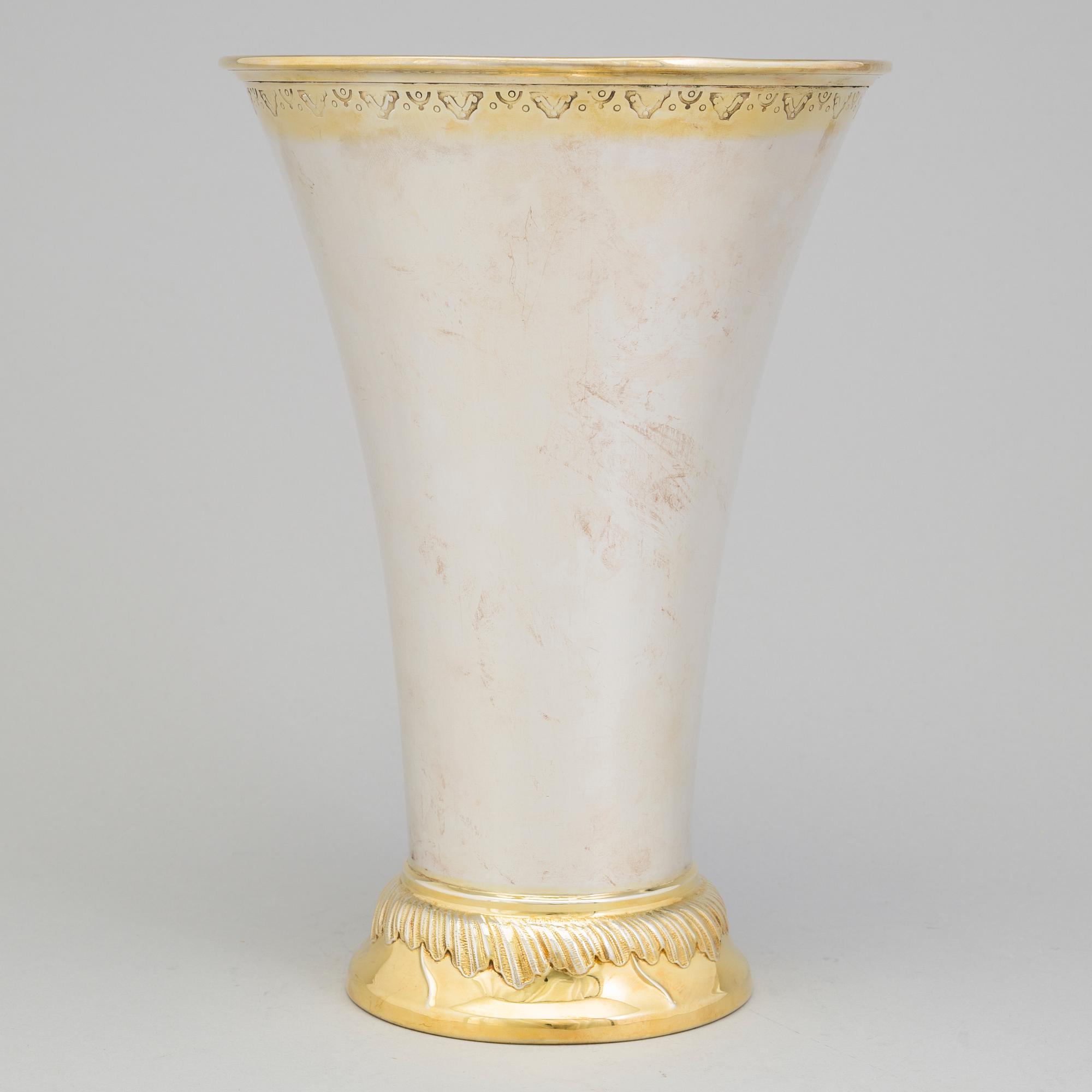 CG HALLBERG, bägare, silver, Stockholm, 1925.