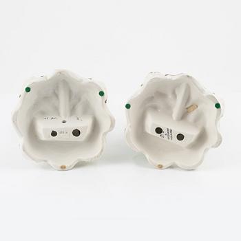 Capodimonte, a pair of creamware figurines, Italy mid 20th century.