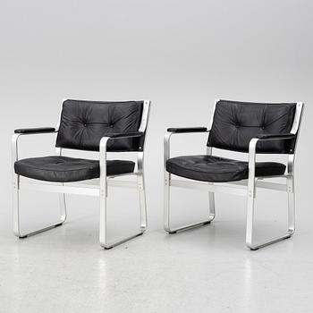 Karl Erik Ekselius, armchairs/a pair of "Mondo" for JOC Möbel, late 20th century.
