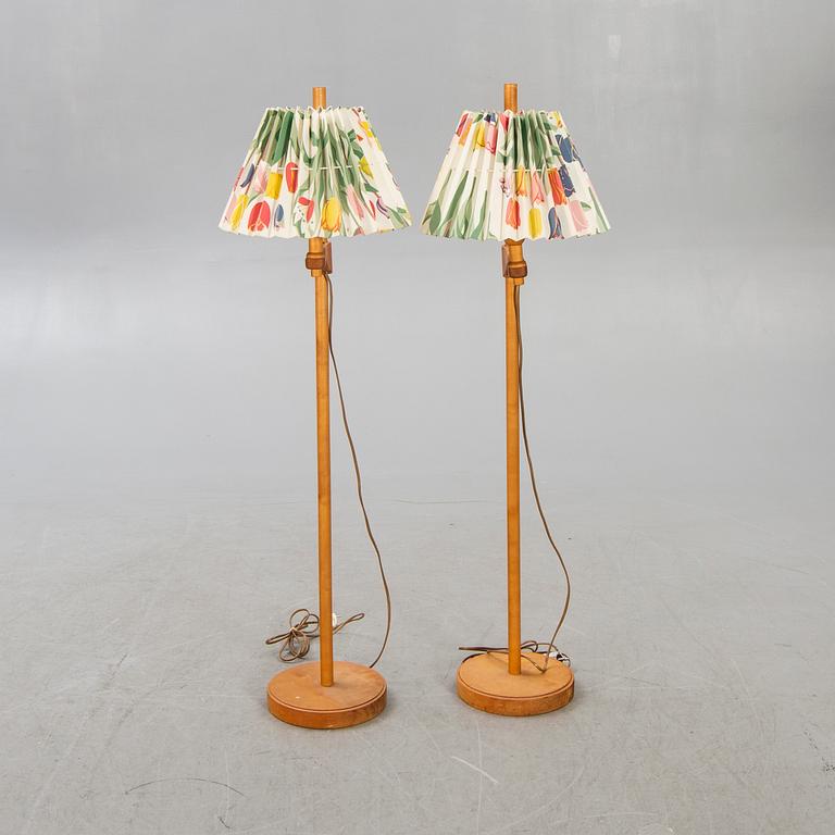 Carl Malmsten, floor lamps, a pair, "Staken", second half of the 20th century.