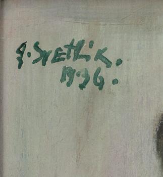 GEORGES VON SWETLIK, olja på skiva, signerad och daterad 1936.
