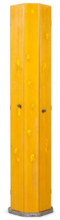 A Rolf Hanson yellow painted cabinet, "Pelare" (pillar), Källemo, Sweden, 2000.