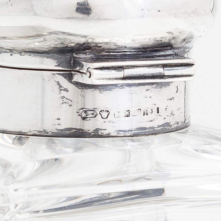 Bläckställ och läskpappersvagga, silver, Kultakeskus, Tavastehus 1939.