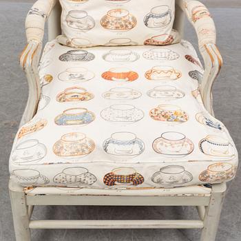 A late 20th century Gustavian style armchair.