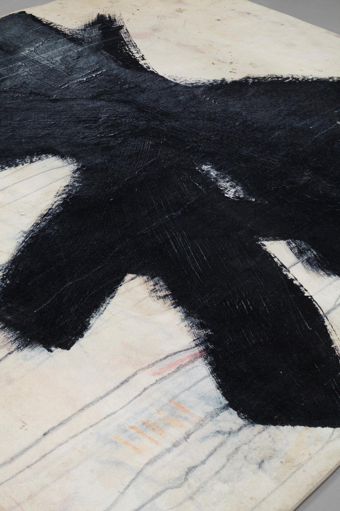 Maria Boström, MATTO, "Sideways", a printed decor after a painting by Maria Boström for Moooi carpets 2018, ca 301,5 x 298 cm.