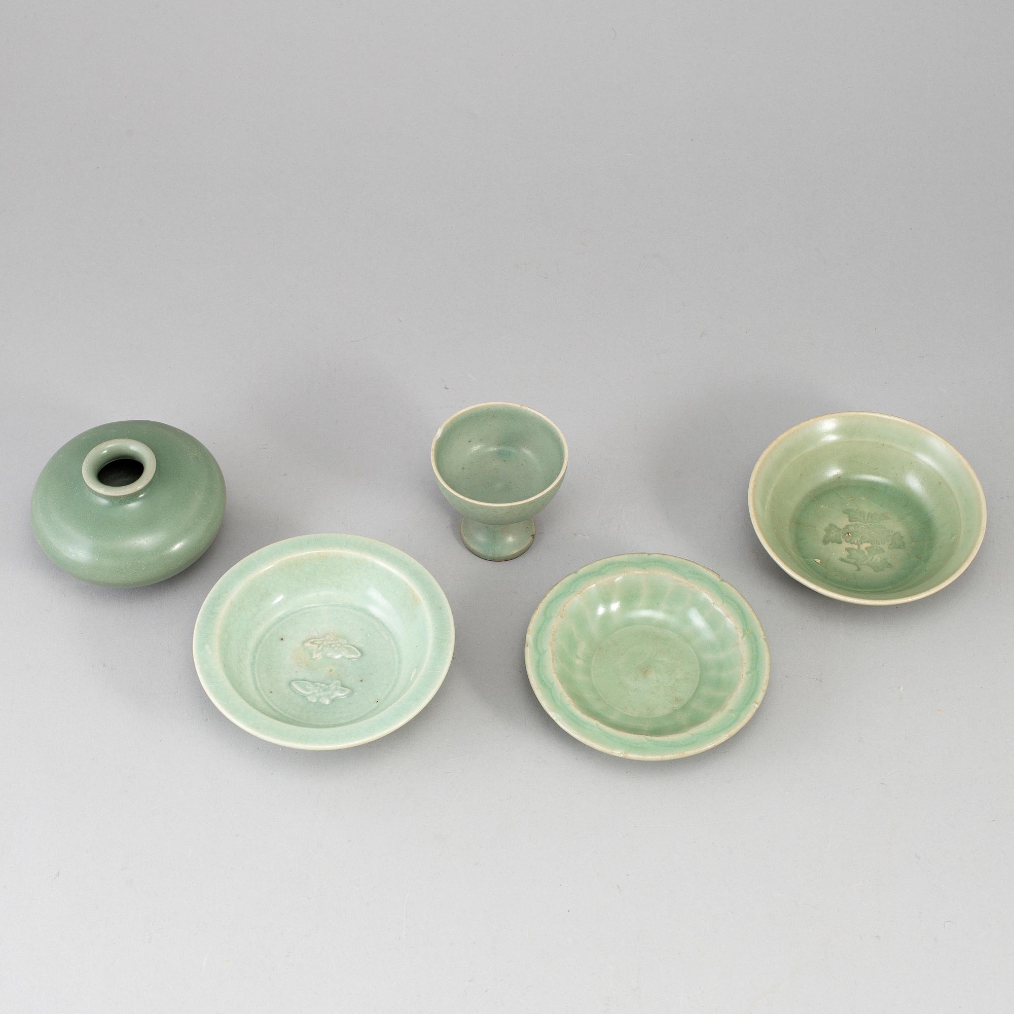 A group of celadon ware, South East Asia. Ming style, 20th Century.