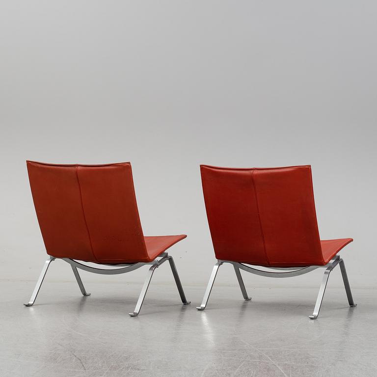 POUL KJAERHOLM, a pair of 'PK 22' armchairs, E. Kold Christensen.