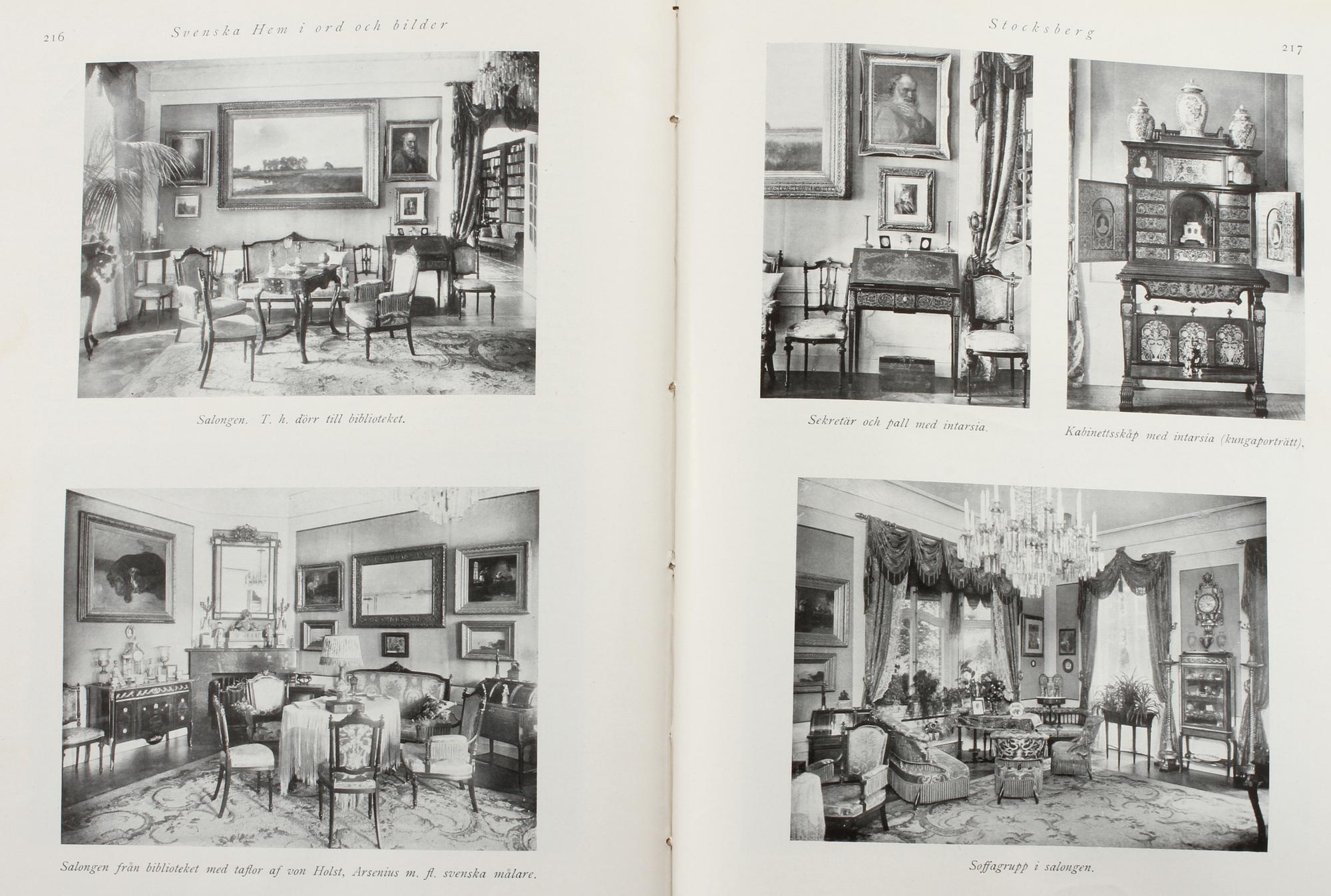 BOKVERK, "Svenska Hem i Ord och Bild", 10 volymer, 1910/1920-tal.