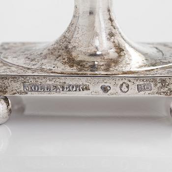 Saltkar, 2 st, silver, S:t Petersburg 1824 och Stockholm 1898.