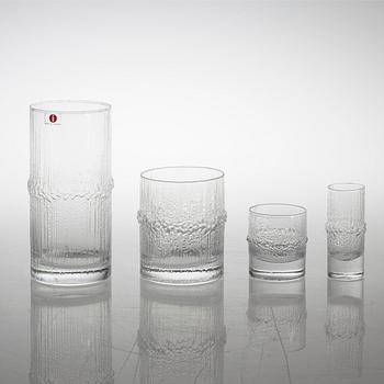 TAPIO WIRKKALA, 42 delar, glasservis, "Niva", Iittala.