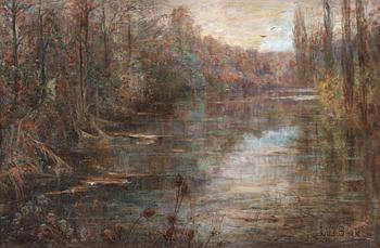 713. Julia Beck, River landscape.