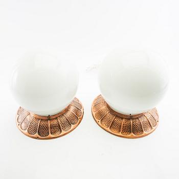 Taklampor, ett par, jugend, 1900-talets första hälft.