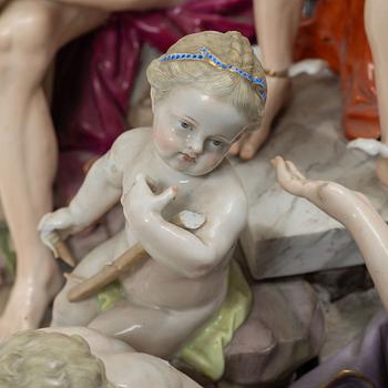 Meissen, Figurgrupp, porslin, "Allegorie der Handel", 1800-tal.