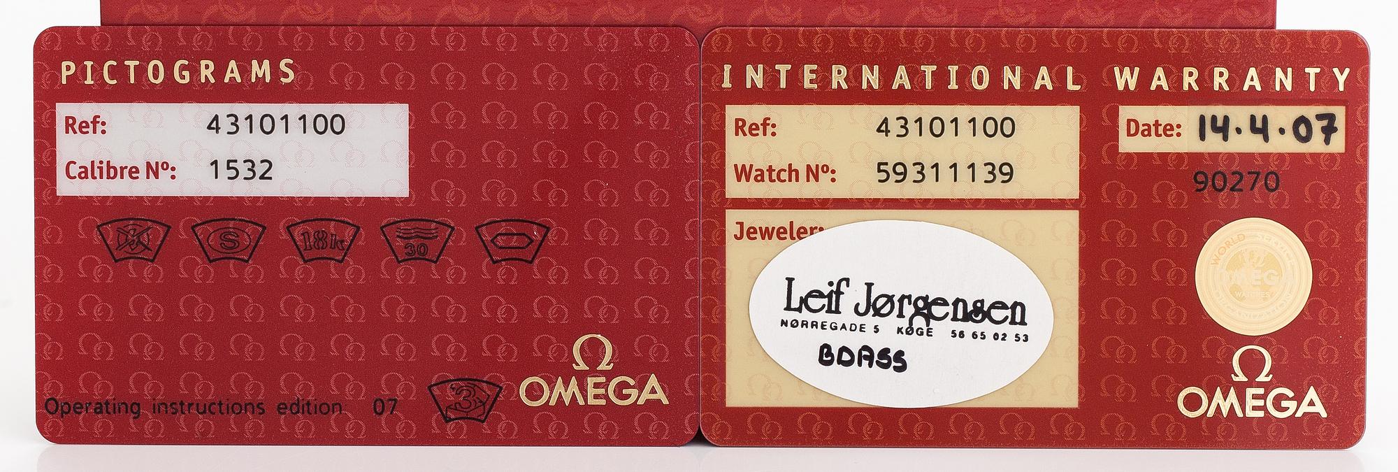 Omega, De Ville, Prestige, armbandsur, 35 mm.