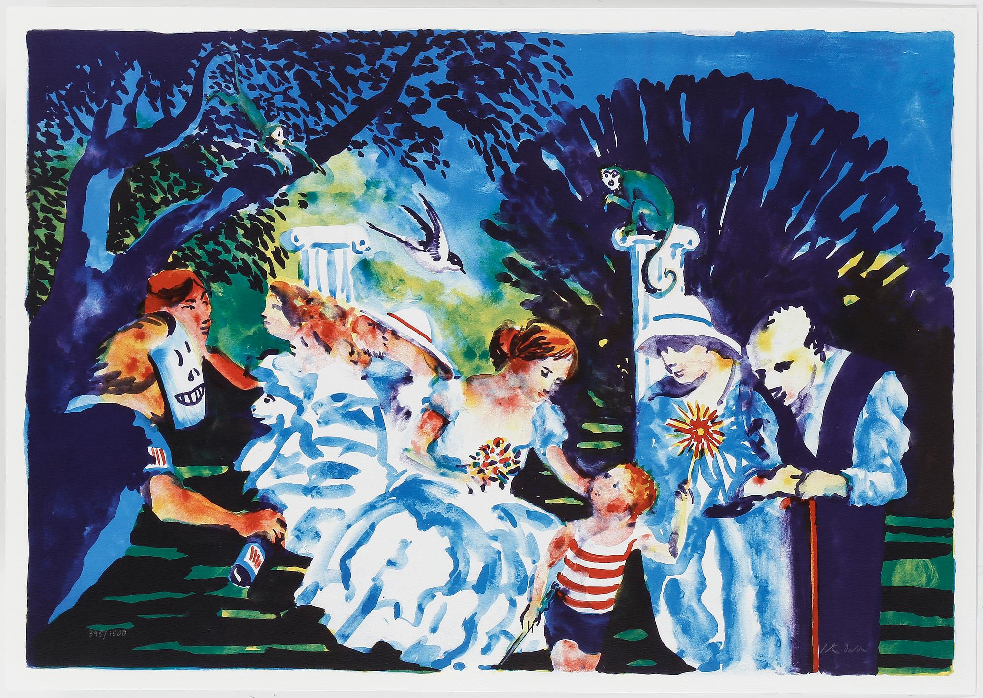 PETER DAHL, färglitografi. Signerad och numrerad 395/1500.