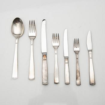 Jacob Ängman, Cutlery service, 85 pieces, "Rosenholm", CG Hallberg, Stockholm.