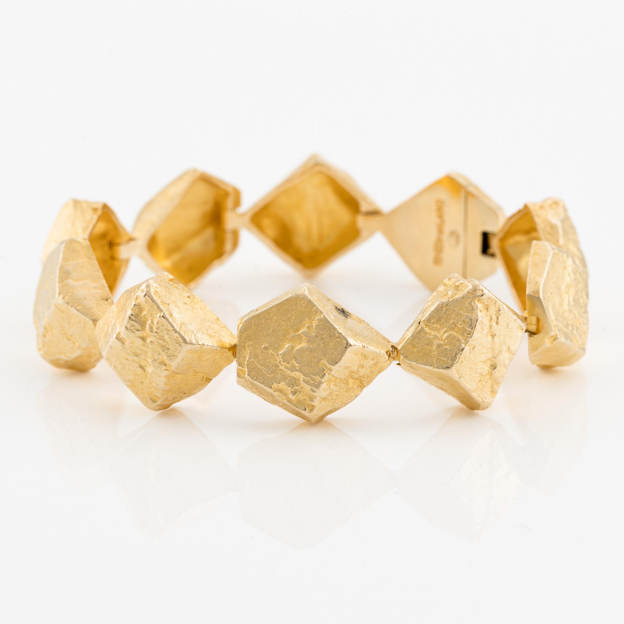 Björn Weckström, a bracelet, 18K gold, "Lapland's Stones", Lapponia, Finland.