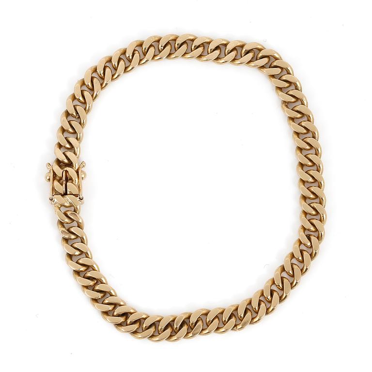 ARMLÄNK, 18K guld, Rosengren, Stockholm, 1991. Total vikt ca 18,09 g.
