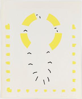 Gert Marcus · GERT MARCUS, färglitografisk affisch, "Utkast",  signerad och numrerad 11/175.