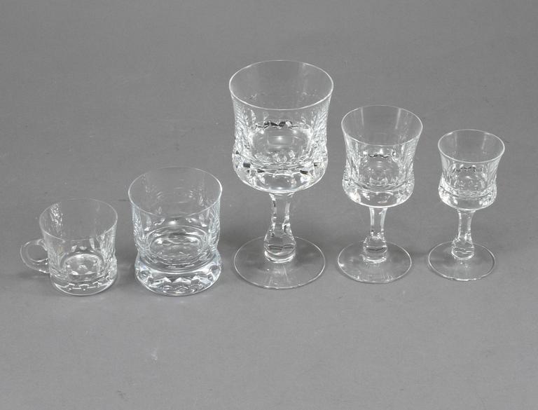 SERVISDELAR, 27 st, glas, "Prince", Göran Wärff, Kosta, 1900-talets slut.