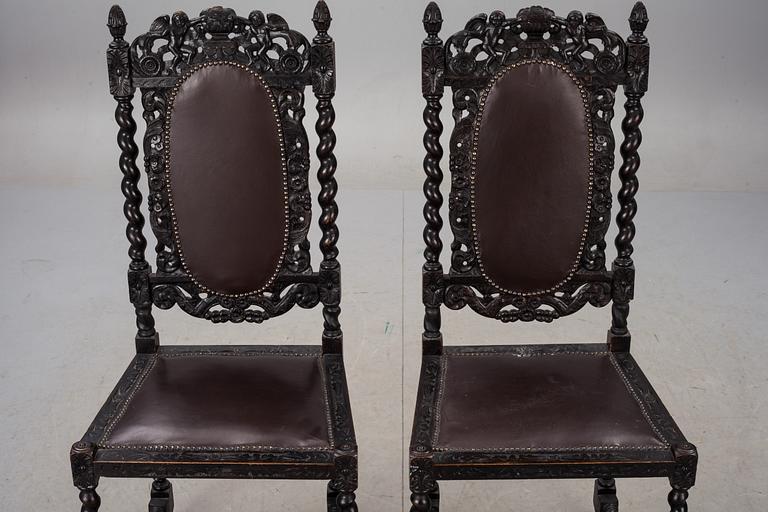 STOLAR, ett par. Barockstil, sekelskiftet 1900.