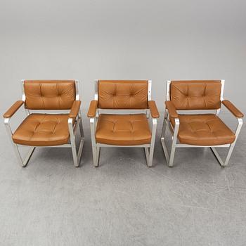 KARL ERIK EKSELIUS, fåtöljer 3 st, "Mondo", JOC.