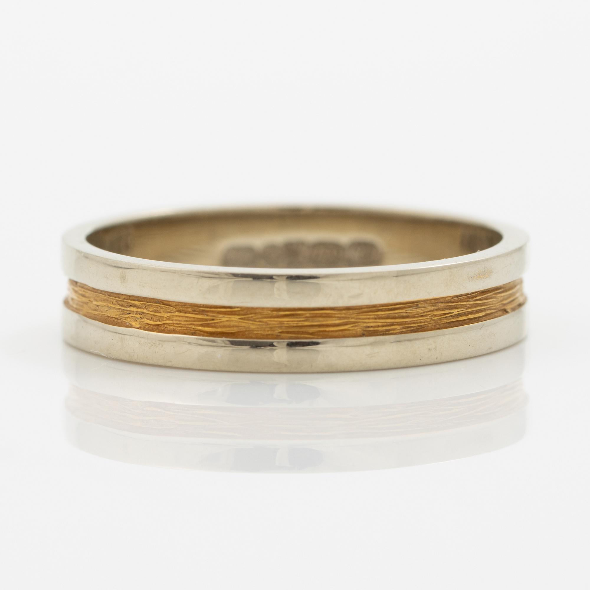 Lapponia, ring, 18K guld och vitguld, Finland 1976.