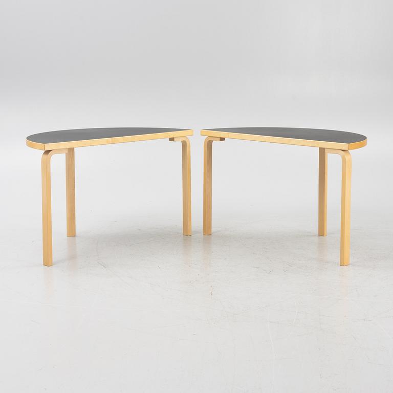 Alvar Aalto, a set of two model 95 tables, Artek, Finland.