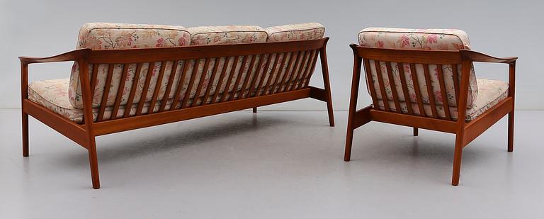 SOFFA SAMT FÅTÖLJ, Folke Ohlsson, Bodafors, 1900-talets andra hälft.