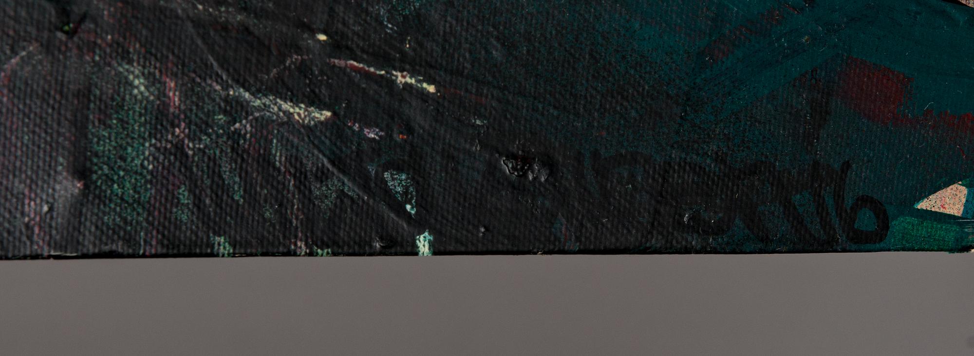 Janne Wiljakainen, mixed media on canvas, signed and dated -16.