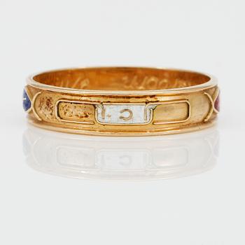 ORDENSRING, 18K guld, JJJ, Köping, 1990-tal. Vikt ca 5 gram.