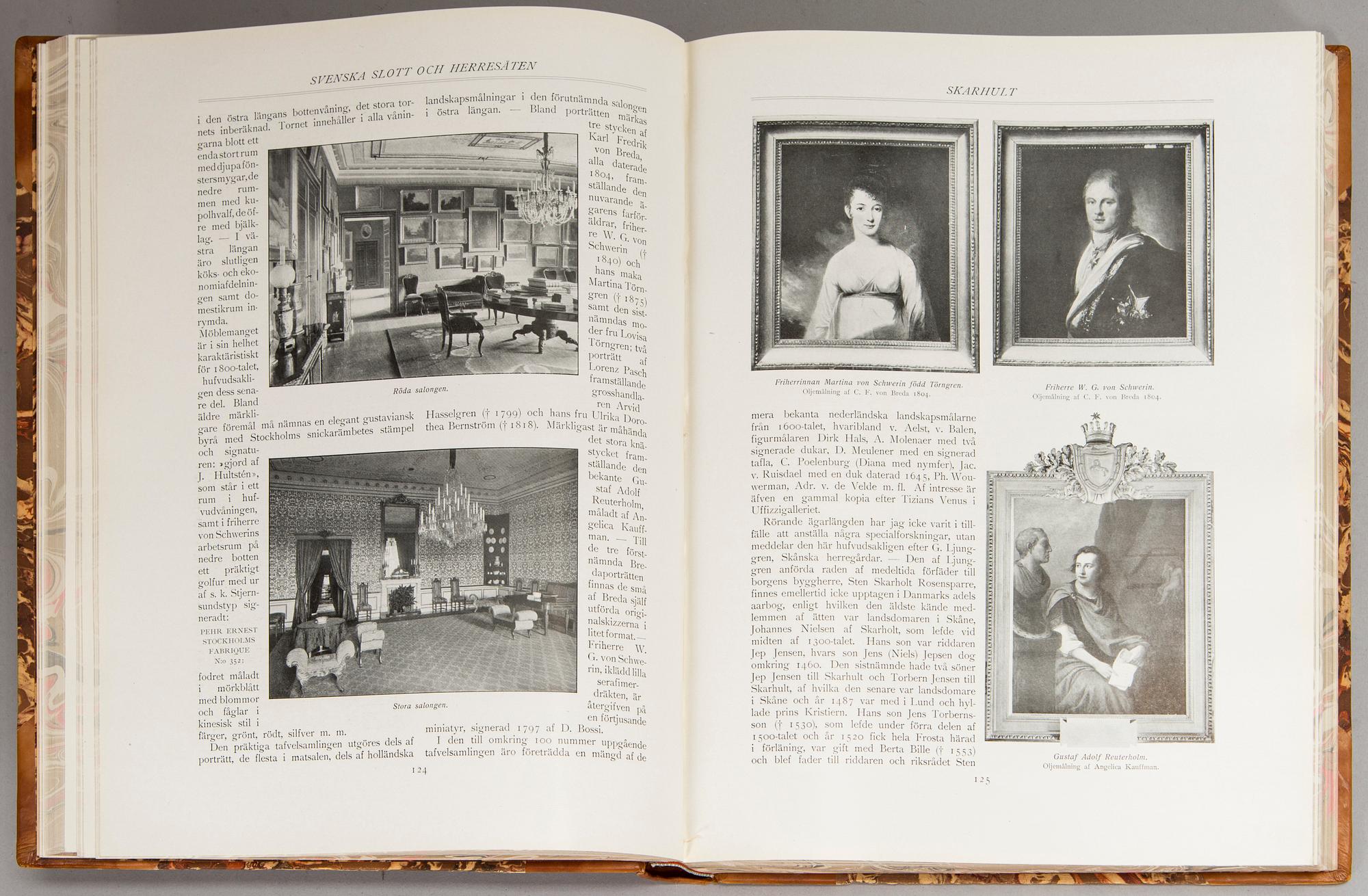 Böcker, Svenska Slott och Herresäten vid 1900-talets början, 1908-34, 13 volymer.