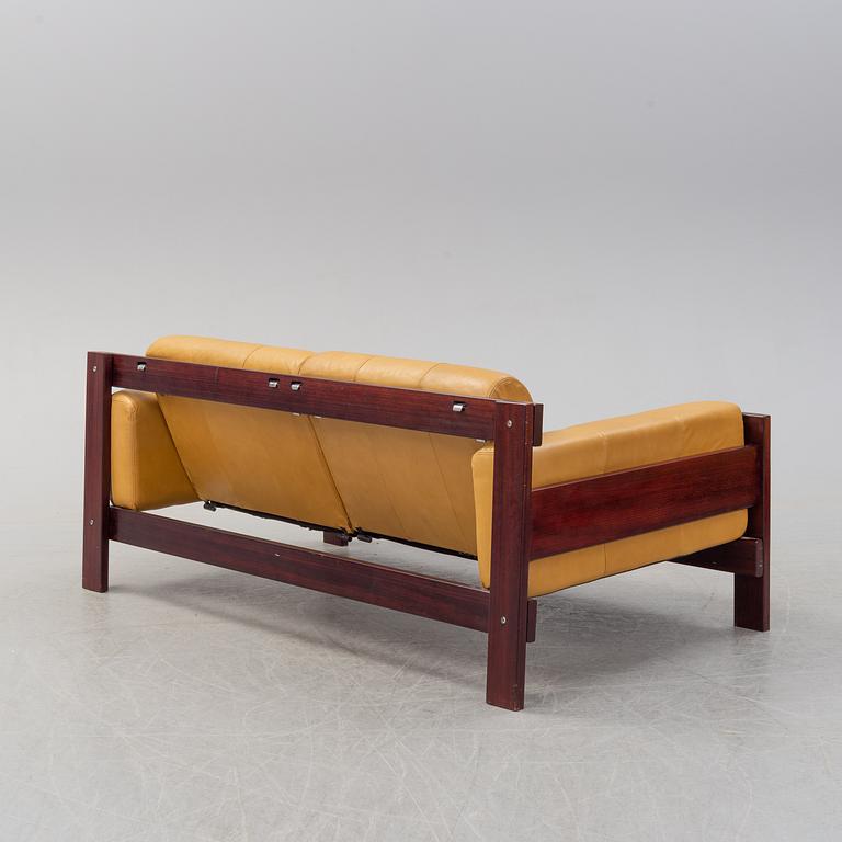 A set of two leather sofas with an easy chair from  Percival Lafer,  Lafer SA, late 20th century.