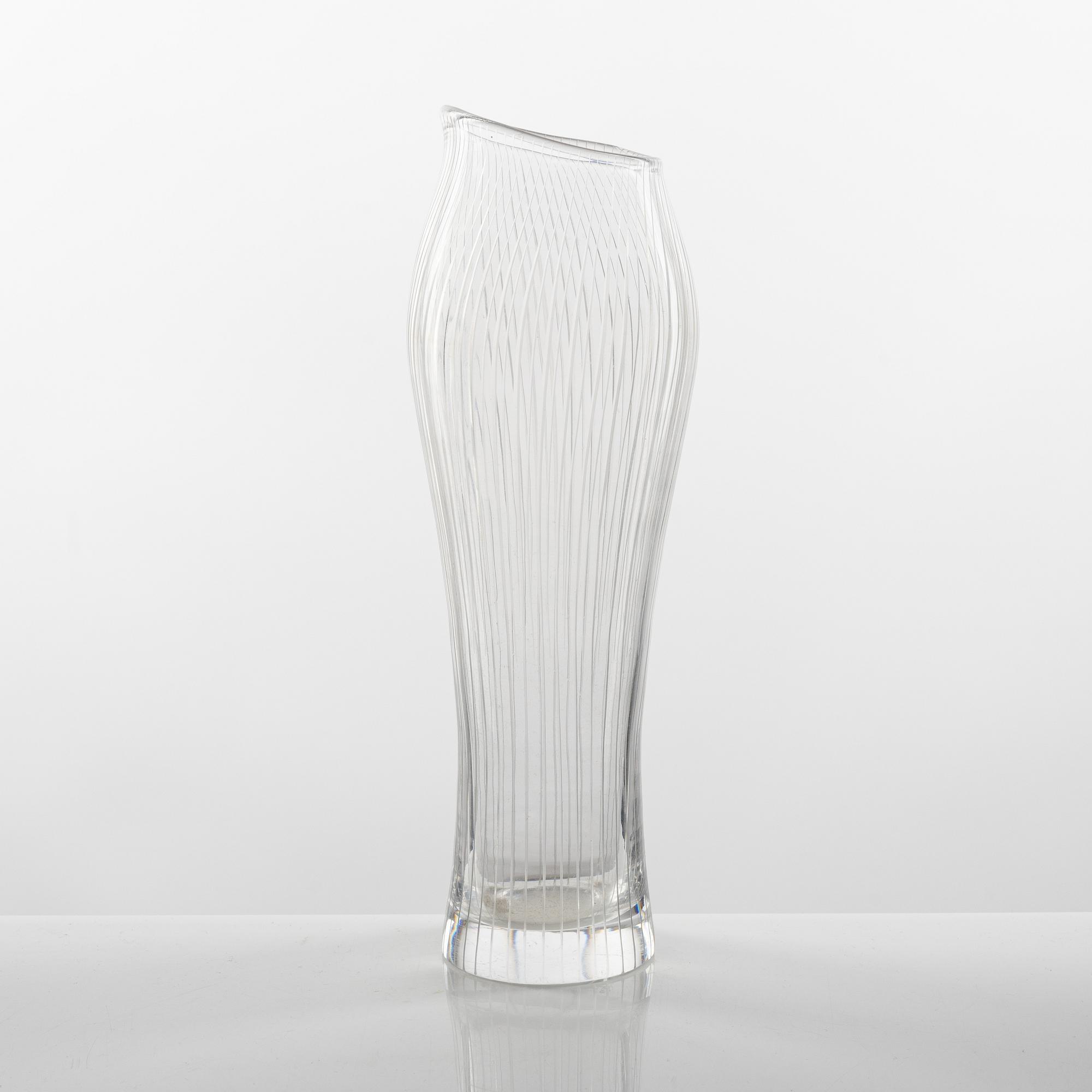 Tapio Wirkkala, a model 3215 glass vase, Iittala, Finland.