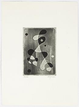 Pierre Olofsson, "Vindhäxor". mapp med 5 färgestningar.