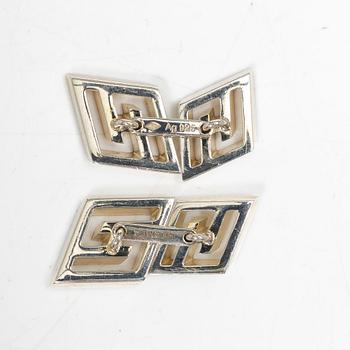 Hermès, Cufflinks, sterling silver.
