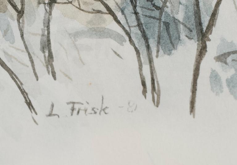 LENNART FRISK, akvarell, signerad.