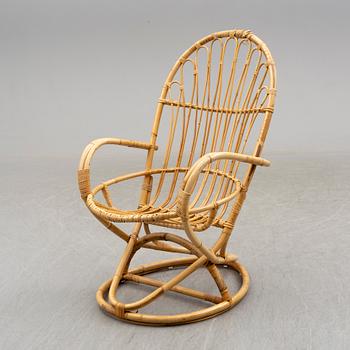 A second half of the 20th century erattan easy chair.