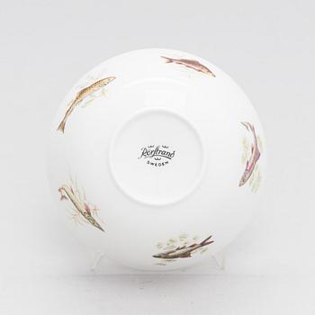 A 25-piece porcelain fish dinnerware set for Rörstrand.