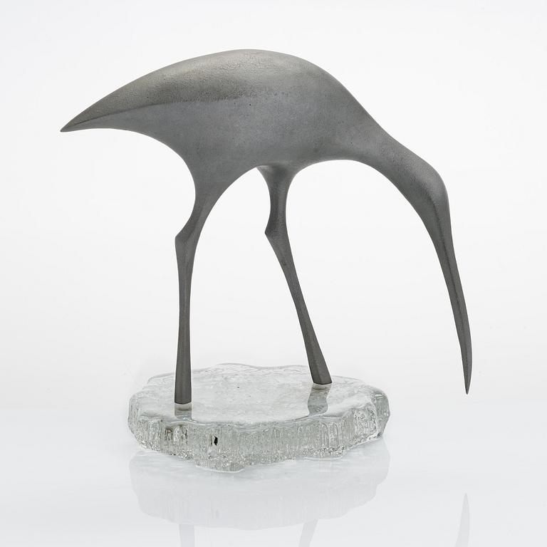 Tapio Wirkkala, sculpture, Suokurppa (Snipe). Stamped Kultakeskus Oy Design: Tapio Wirkkala Made in Finland.