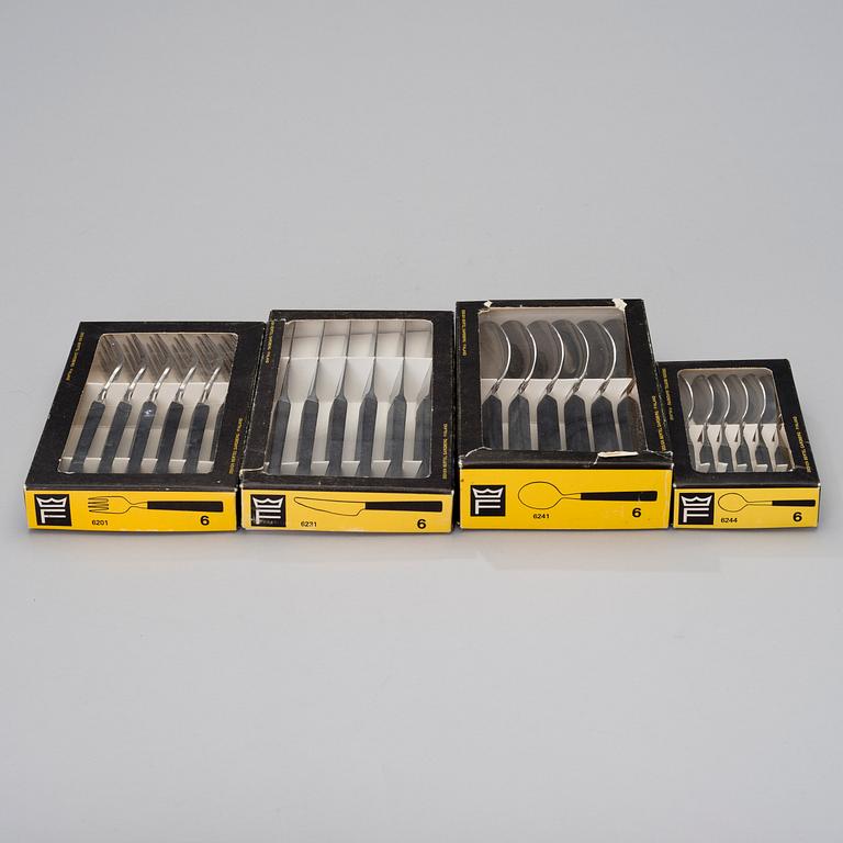 A set of Bertel Gardberg Triennale cutlery, 24 pcs, Fiskars, Finland. Designed 1956-57.