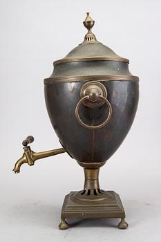 A 19th century copper samovar.