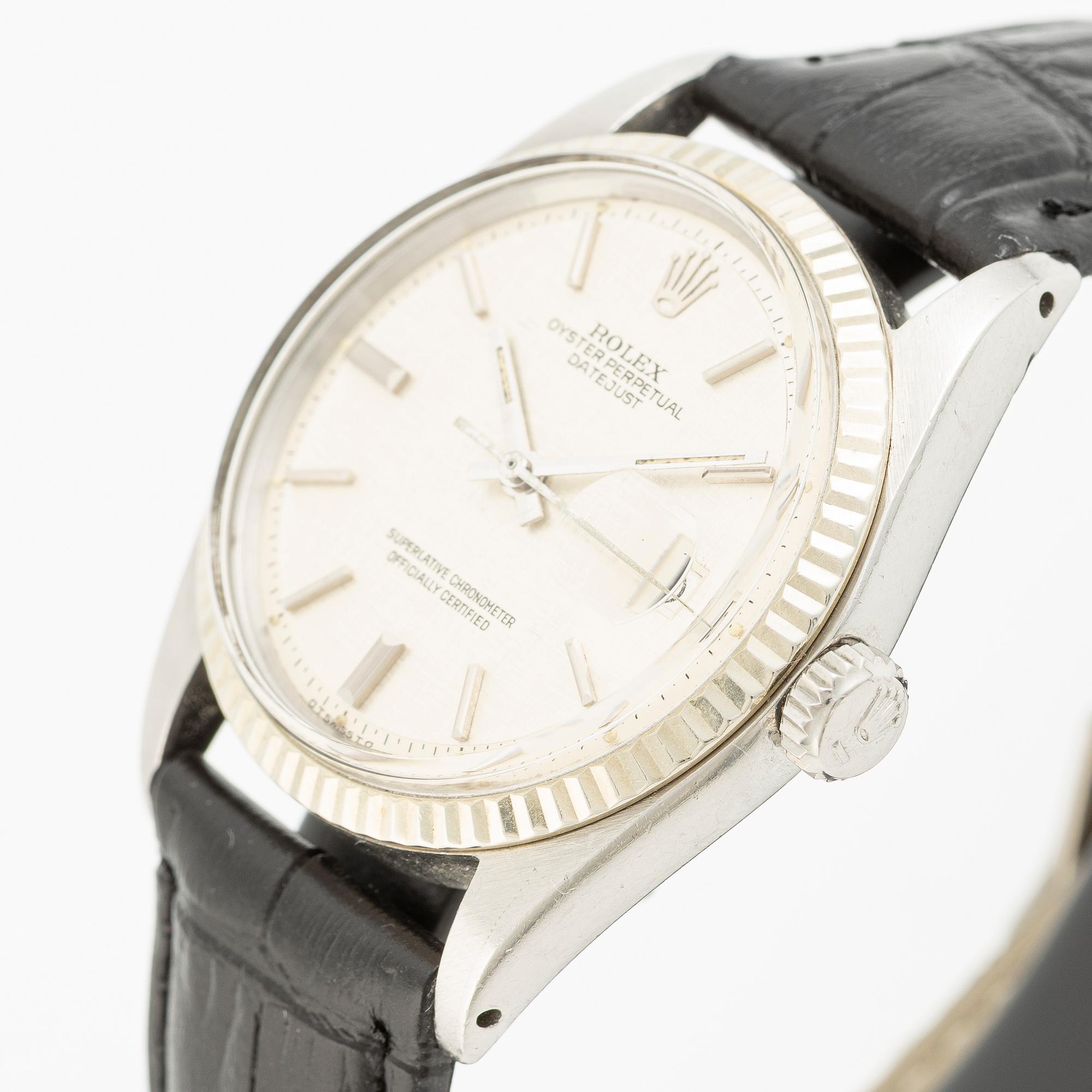 Rolex, Datejust, armbandsur, "Linen sigma dial", 36 mm.
