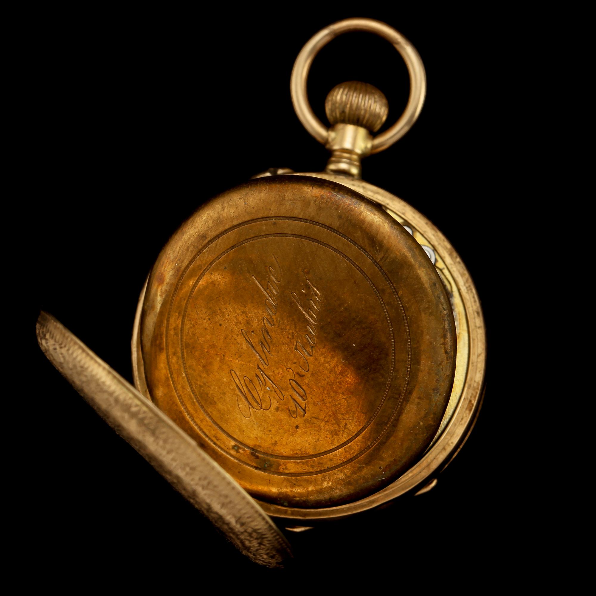 FICKUR, 14 k guld, 1900-tal. Vikt 20.