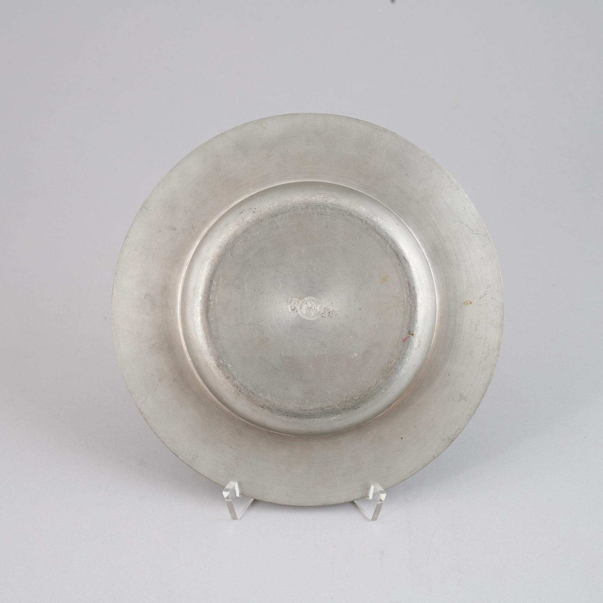 Estrid Ericson, a pewter dish for Firma Svenskt Tenn, Stockholm 1951.