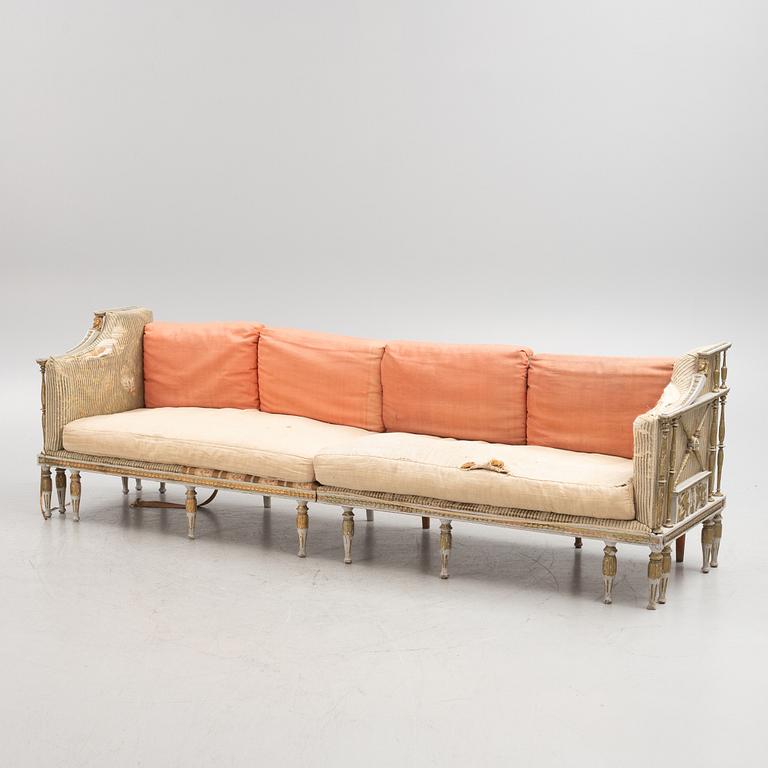 A late Gustavian sofa attributed to E. Ståhl (master in Stockholm 1794-1820).