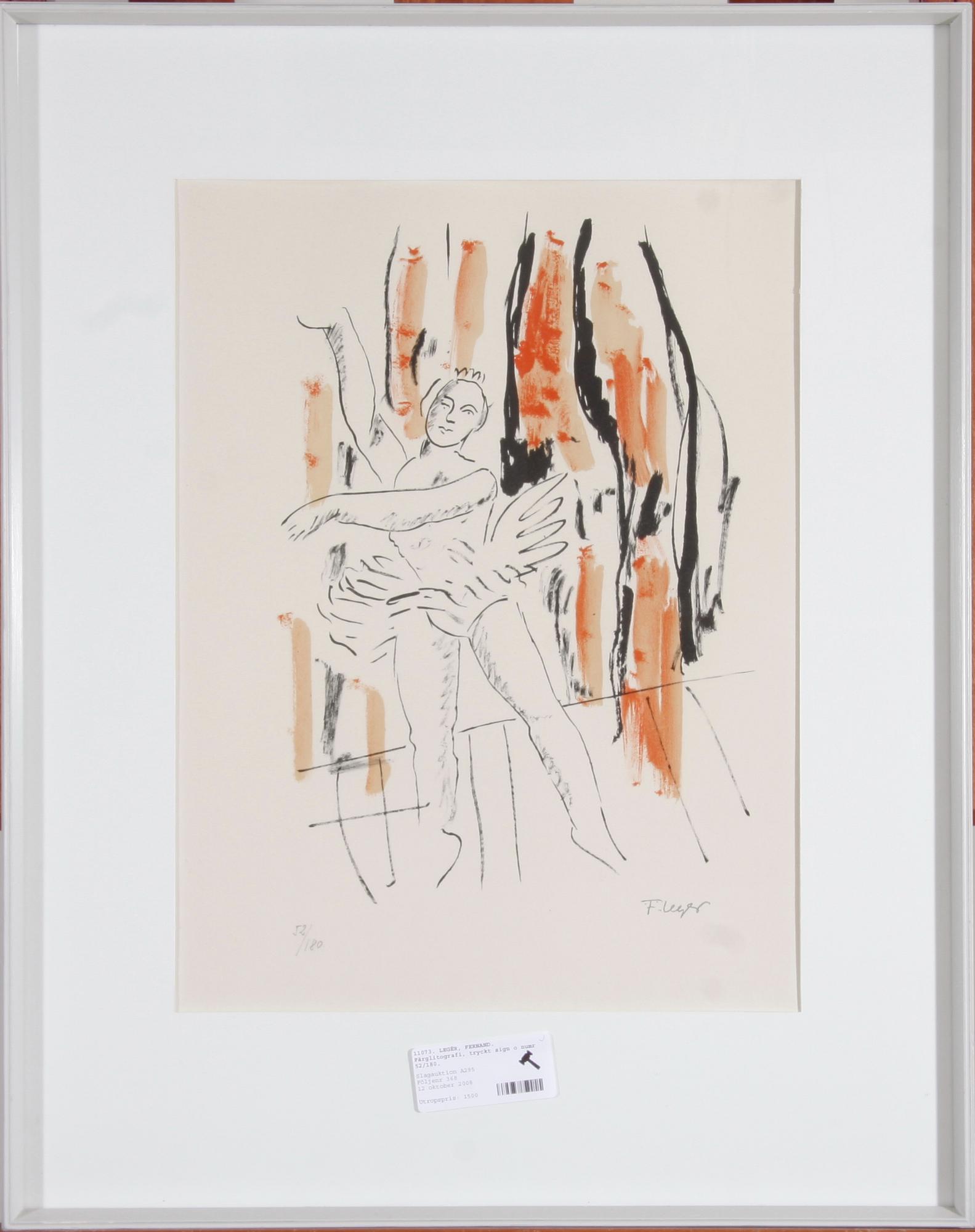 LEGÉR, FERNAND. Efter. Färglitografi, tryckt sign o numr 52/180.